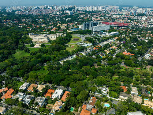 Aerial photo of the city of São Paulo, Morumbi neighborhood, Brazil. photo