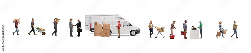 © Ljupco Smokovski - Food supply chain from farm to the market, producers and customers © Ljupco Smokovski - Food supply chain from farm to the market, producers and customers