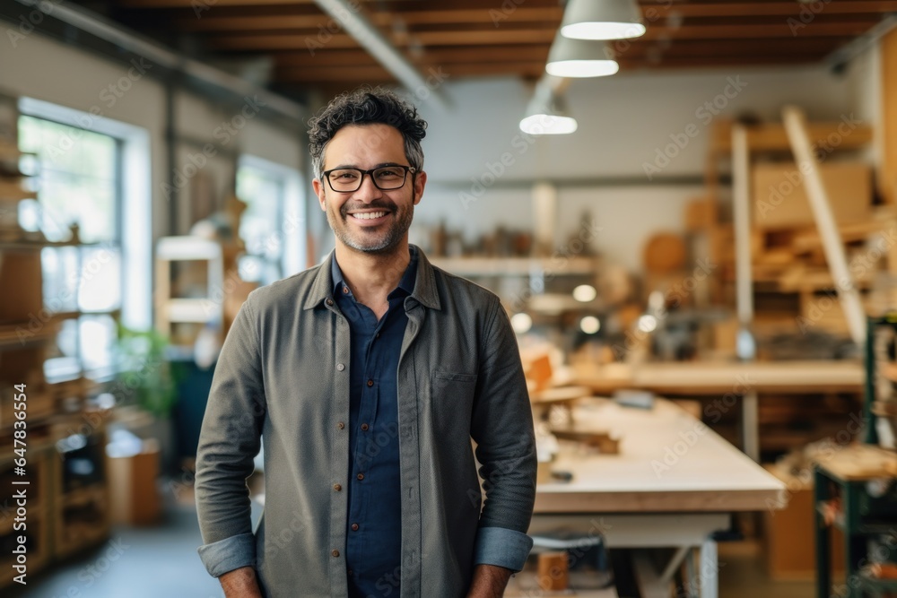 young man smiling for the camera standing in office. young man smiling for the camera standing in office.