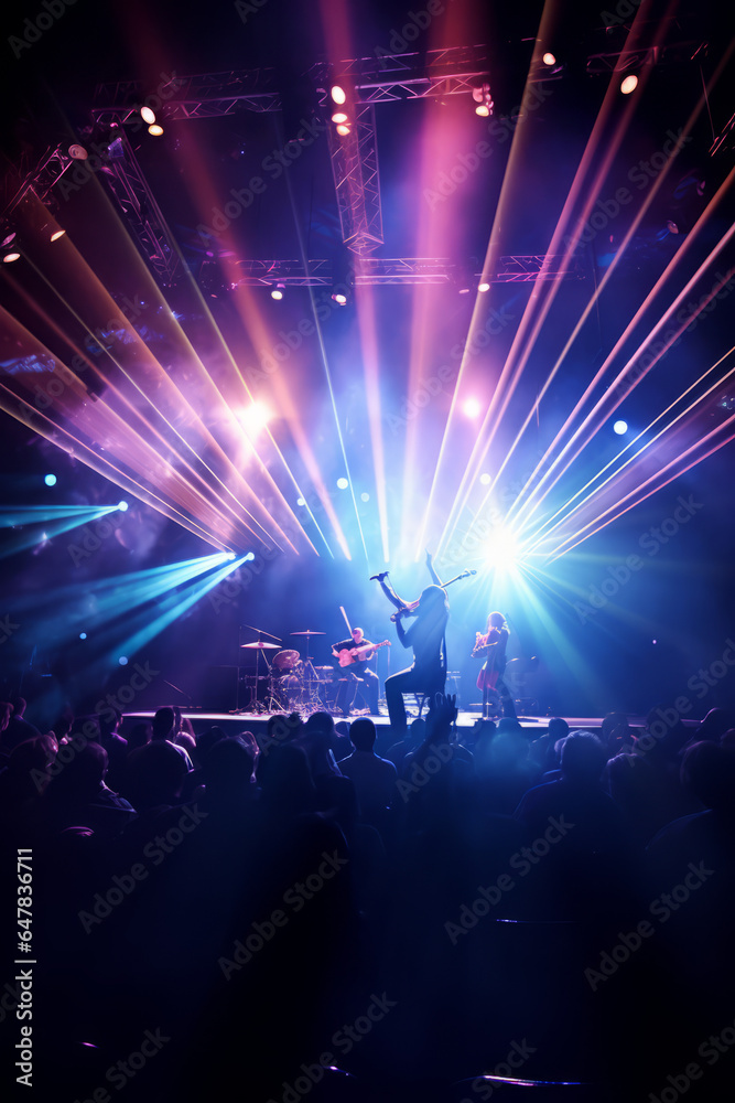 Music concert with light effects