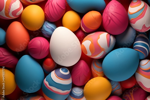 3d textured and decorative eggs background