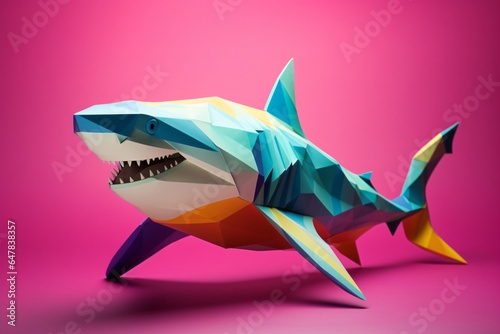 3d illustration of shark