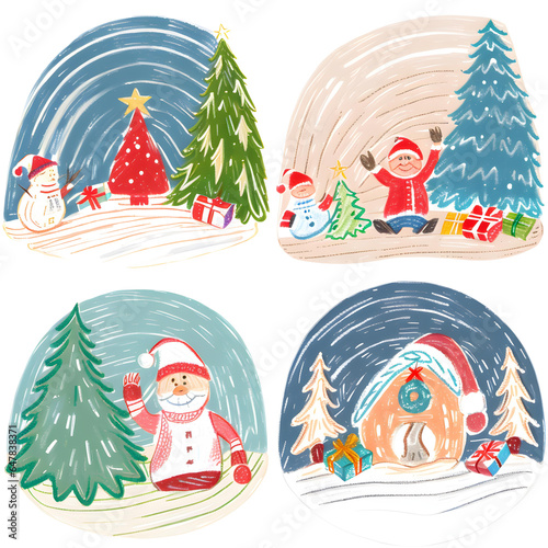 Vector Christmas drawing 