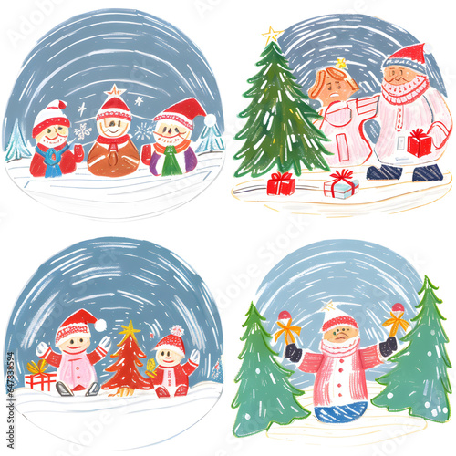 Vector Christmas drawing 