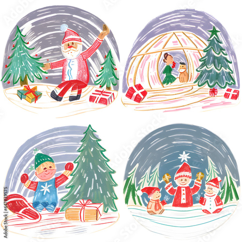 Vector Christmas drawing 