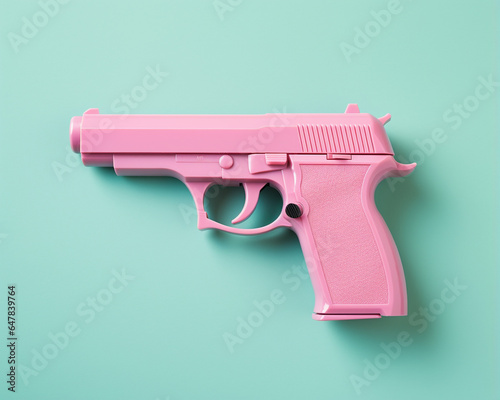 toy pistol, cheap pink plastic photo