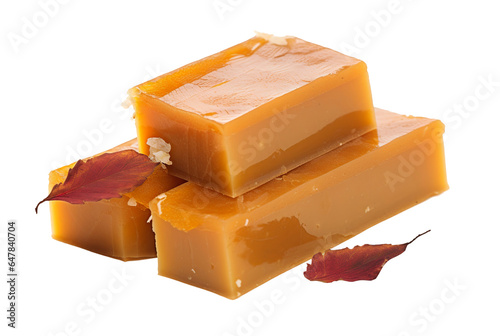 Mysore pak on transparent background. Generative AI. photo