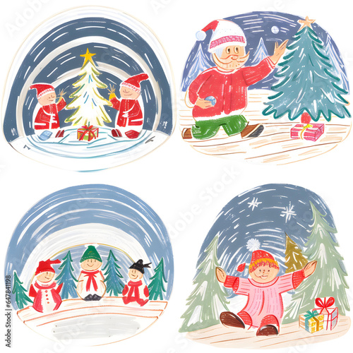 Vector Christmas drawing 