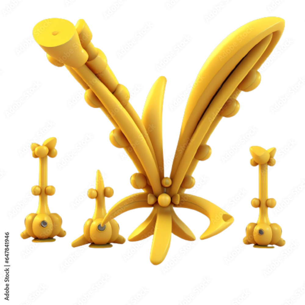 Yellow futuristic shape Yellow futuristic shape