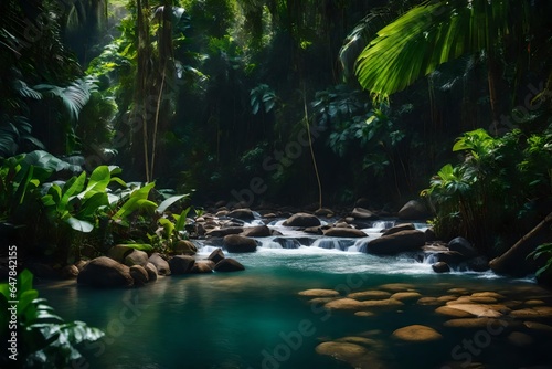 waterfall in the jungle