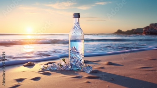 bottle on the beach