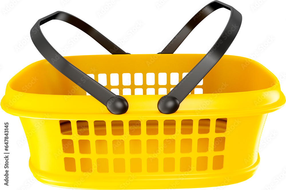 Fototapeta premium cesto de supermercado em 3d renderizacao isolada