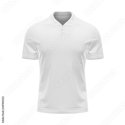 a blank White Polo Shirt Front View isolated on a white background