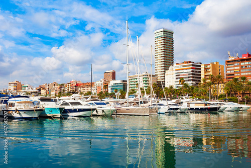 Marina of the Port of Alicante city, Spain photo
