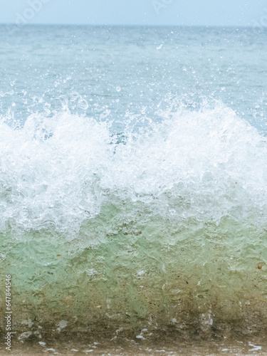 Wave crushing on shore