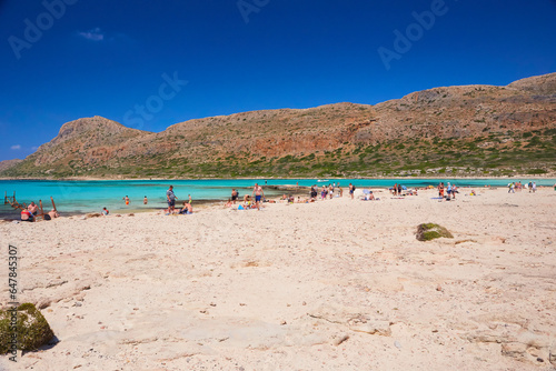 Fototapeta Naklejka Na Ścianę i Meble -  The island Gramvousa and the bay Balos