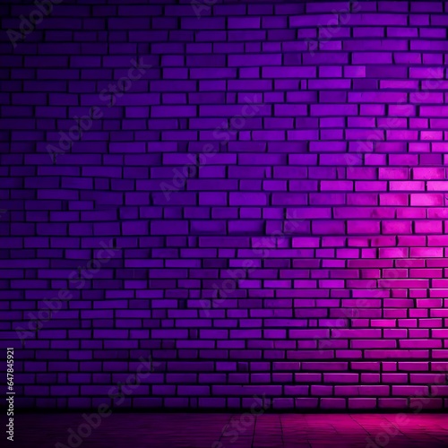 Background of blue brick wall, generative AI