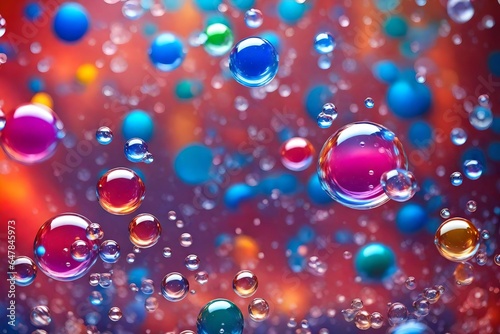 background of drops of water and bubbles  generative AI