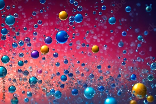 background of drops of water and bubbles  generative AI