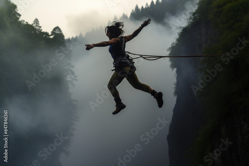 Bungee Jumping, Harnessing Fear, Embracing Thrills: Bungee Jumping Showcase, Generative AI
