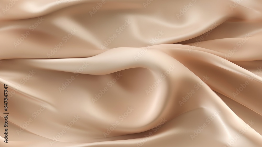 Fototapeta premium Beige elegance unfolds. Gentle waves on a shiny backdrop. Design with grace. Perfect for premium projects.