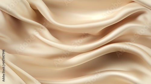 Beige fabric magic. Gentle waves on a shiny surface. Celebrate design with style. Dive into luxury.