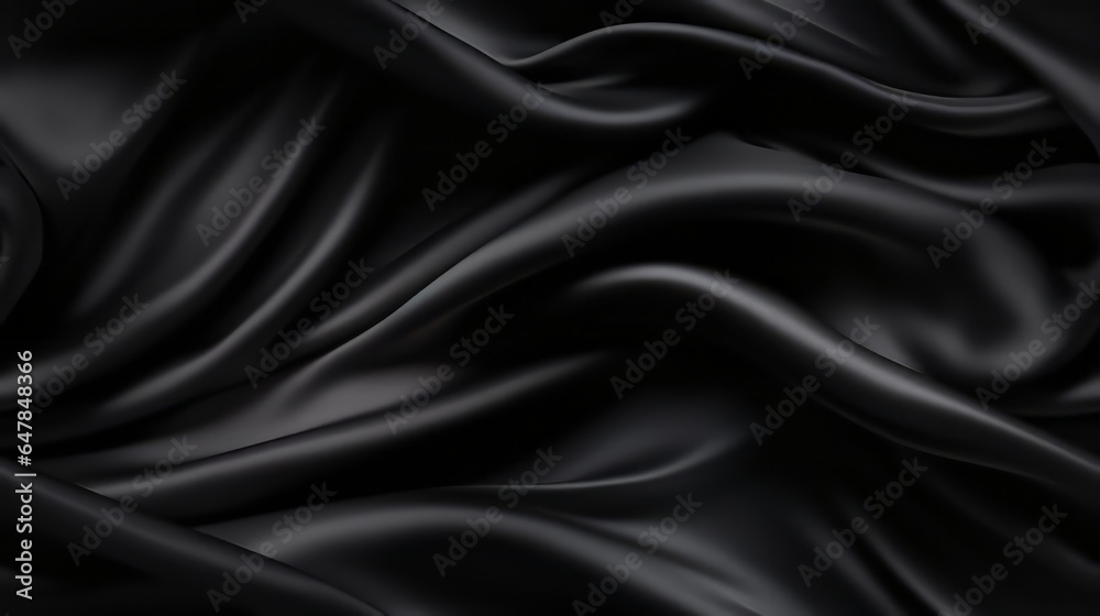 Black elegance in fabric. Gentle waves and shine. Celebrate design with style. Perfect for luxury projects.