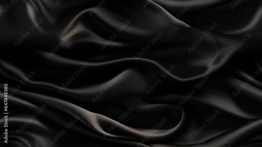 Black fabric wonder. Gentle waves on a shiny backdrop. Perfect for festive designs. A touch of sophistication.