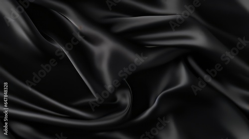 Black fabric narratives. Gentle waves on a smooth surface. Luxury at its peak. Perfect for sophisticated designs.