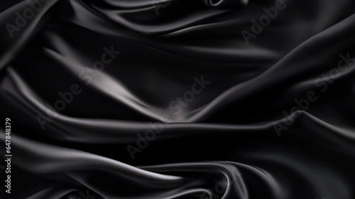 Satin dreams in deep black. Gentle waves on a reflective backdrop. A celebration of classic beauty. Perfect for designers.