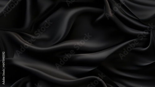 Black fabric magic. Gentle waves on a shiny surface. A touch of elegance. Dive into luxury.