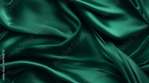 Emerald fabric wonder. Gentle waves on a shiny surface. Celebrate design with grace. Dive into elegance.