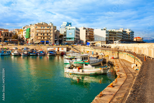 Port in Heraklion city, Crete island, Greece