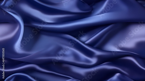 Deep Indigo Dreams: Luxurious Folds in Satin Design.