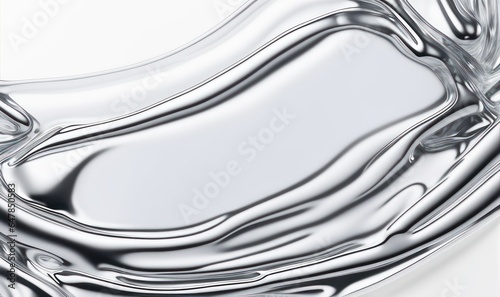 Background transparent glossy gel liquid texture on gray gradient background 
