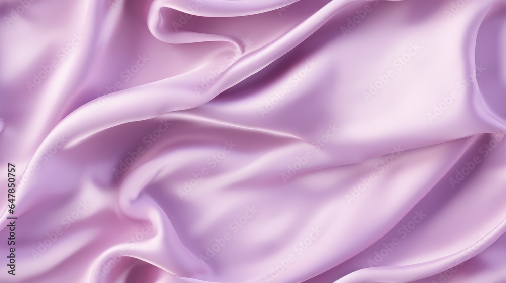 Obraz premium Lavender fabric tranquility. Waves of elegance on a reflective surface. Design with a touch of the evening. Perfect for luxury projects.