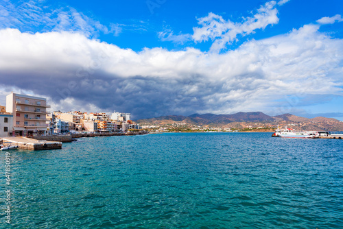 Agios Nikolaos town panoramic view, Crete island, Greece