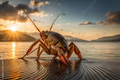 lobster on the beach