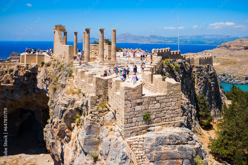 Lindos Acropolis and beach, Rhodes