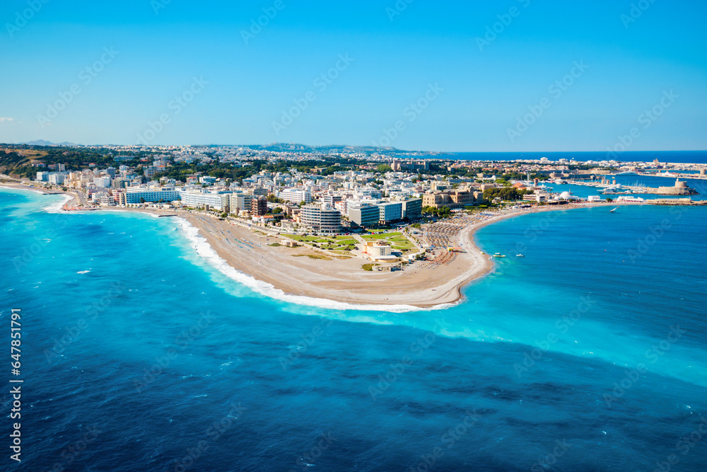 Obraz premium Rhodes island city beach, Greece