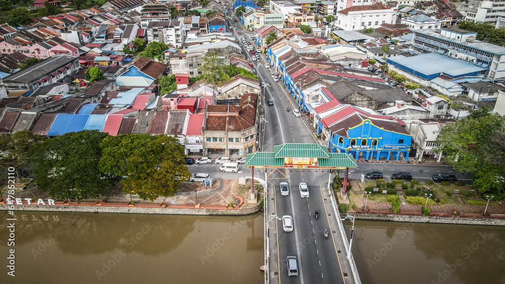 The aerial view of Alor Setar in Malaysia