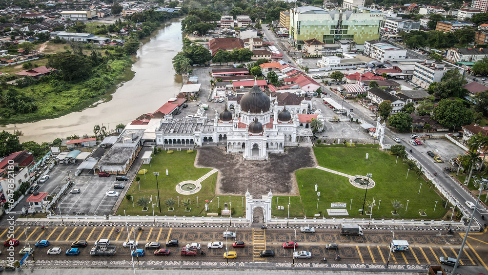 The aerial view of Alor Setar in Malaysia