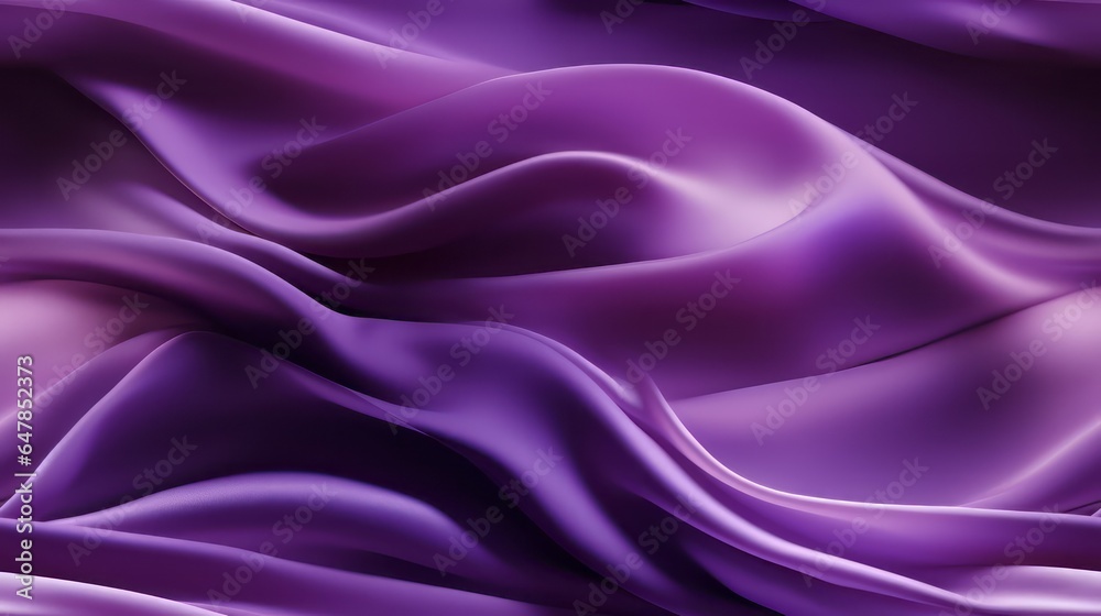 Obraz premium Purple satin allure. Regal waves. Elegance for design. Ideal for backgrounds.