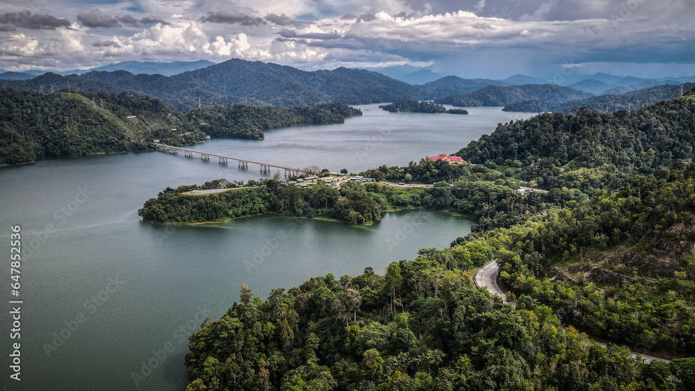 The aerial view of Royal Belum State Park in Malaysia