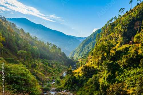 Himalaya mountains panoramic landscape  India