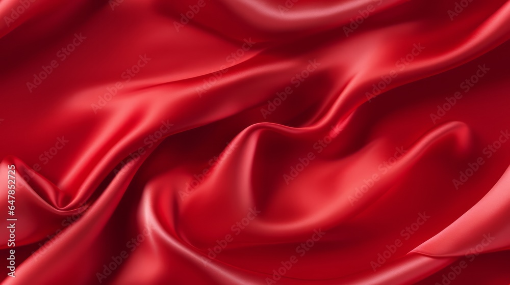 Obraz premium Red satin opulence. Lustrous grace. A touch of ardor in every design. Perfect for premium projects.