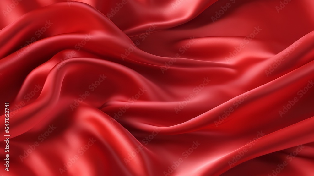 Obraz premium Red elegance. Soft wavy and shimmering. A touch of luxury. Ideal for opulent projects.
