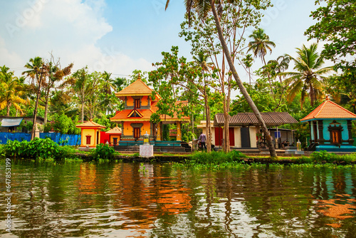 Alappuzha backwaters landscape in Kerala photo