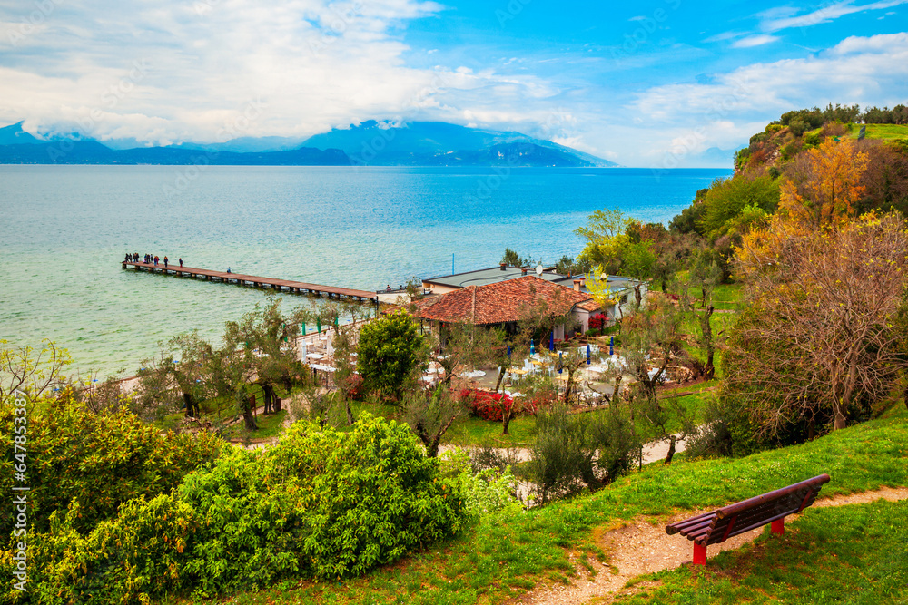 Fototapeta premium Garda Lake aerial panoramic view