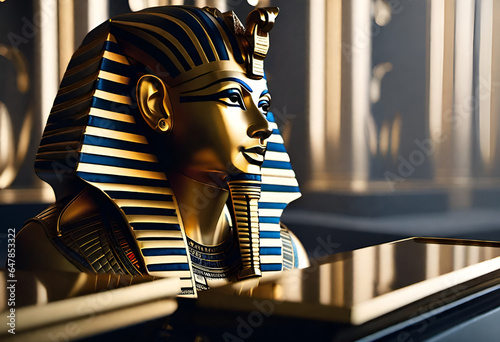 Egyptian pharaoh in minimal style
